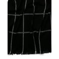 thumbnail image 2 of Time and Tru Women's Windowpane Blanket Scarf, Black Soot Winter White, 2 of 2