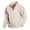 Beige, variant on ZCFZJW Western Henley Sweatshirts for Men Big and Tall Regular Fit Casual Solid Color Textured Knit Long Sleeve 1/4 Button up Pullover Sweater Tops with Elbow Patch Beige L