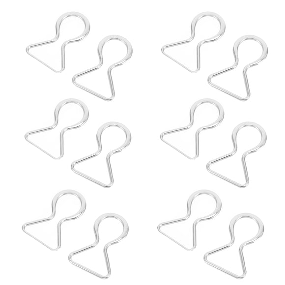 Milisten 6 Pairs Zinc Alloy Metal Buckle Silver Waist Belt Closure for Women