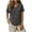 #0167-Gray, variant on Women's Casual Tops V Neck Short Sleeve Cutout Shoulder Curved Hem Tops Summer Loose Fit Comfy Tunics Gift