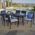 thumbnail image 3 of Noble House Logan 7 Piece Wicker Oval Patio Dining Set in Brown, 3 of 44