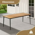 thumbnail image 3 of Costway 79" Outdoor Dining Table for 8 Acacia Wood Patio Table with 1.9" Umbrella Hole, 3 of 10