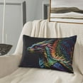 thumbnail image 5 of Sikiie Dragon with Colorful Tail Print Plush Pillow Cover, Wrinkle-proof and Stain-resistant Pillow Protector without Pillow Core, Home Decoration-20"x30", 5 of 6
