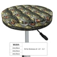 thumbnail image 4 of Fotbe Largemouth Bass Fish Pattern Stool Covers Round,Waterproof Round Bar Stool Covers Bar Chair Covers Washable Stool Cushion Slipcover for 12-14 Inch Chair-13 inch, 4 of 7
