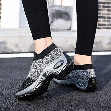

KUNPENG Women s Ladies Fashion Girls Socks Platform Casual Walking Shoes Silver / 40