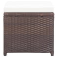 thumbnail image 3 of vidaXL Tabourets de Jardin 2 Pcs avec Coussins Poly Rotin Marron, 3 of 5
