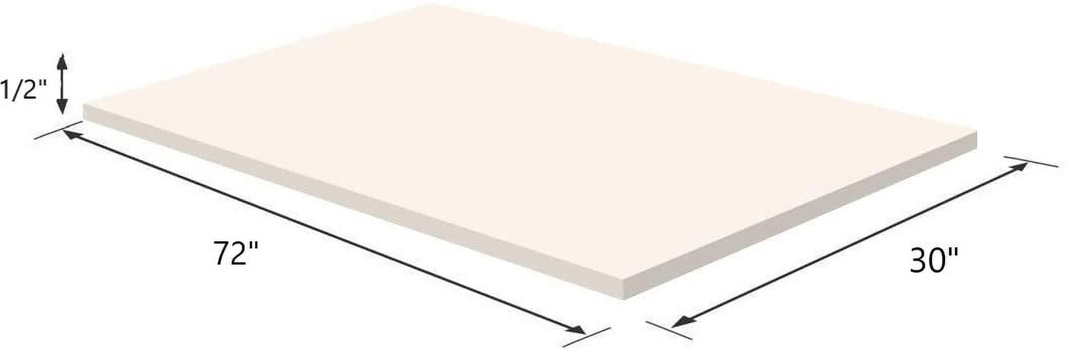 Dream Solutions USA Upholstery Foam Cushion Sheet- 1/2"x30"x72"-High Density Support-Premium Luxury Quality- Good for Sofa Cushion, Mattresses, Wheelchair, Poker Table, and Much More