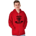 thumbnail image 4 of Cool Trophy Husband Number 1 Hubby Men Big & Tall Zip Hoodie Brisco Brands 3X, 4 of 6