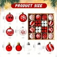 thumbnail image 3 of Nkmbld 44Pcs Christmas Ball Ornaments Set Christmas Decoration 6cm Electroplated Painted Christmas Gift Christmas Tree Pendant, Red, 3 of 5