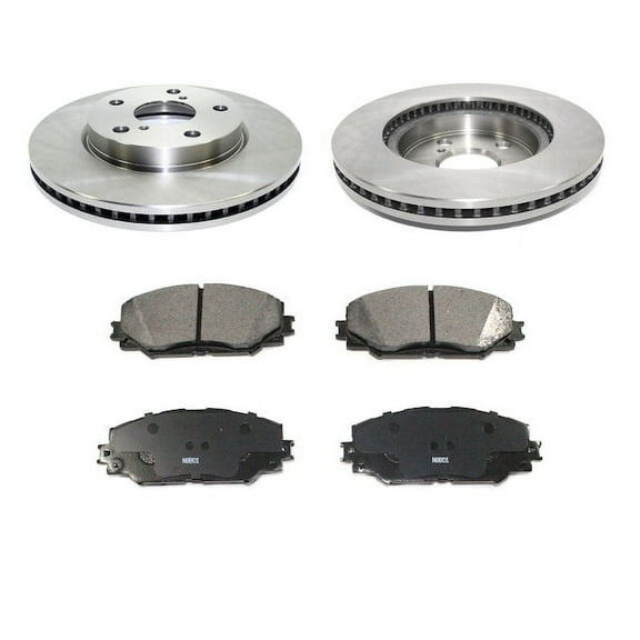 Front Brake Pad and Rotor Kit - Compatible with 2006 - 2018 Toyota RAV4 2007 2008 2009 2010 2011 2012 2013 2014 2015 2016 2017