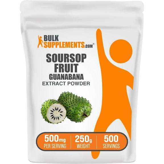 BulkSupplements Guanabana Extract (Soursop) Powder, Immune Support, 500mg per Serving, 250g