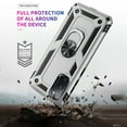 thumbnail image 7 of Samsung Galaxy S20 FE Case with 360 Rotating Ring Holder, Dteck Hybrid Rugged Shockproof Case Compatible Magnetic Car Mount Ring Grip Kickstand Cover for Samsung Galaxy S20 Fan Edition 5G, Silver, 7 of 7