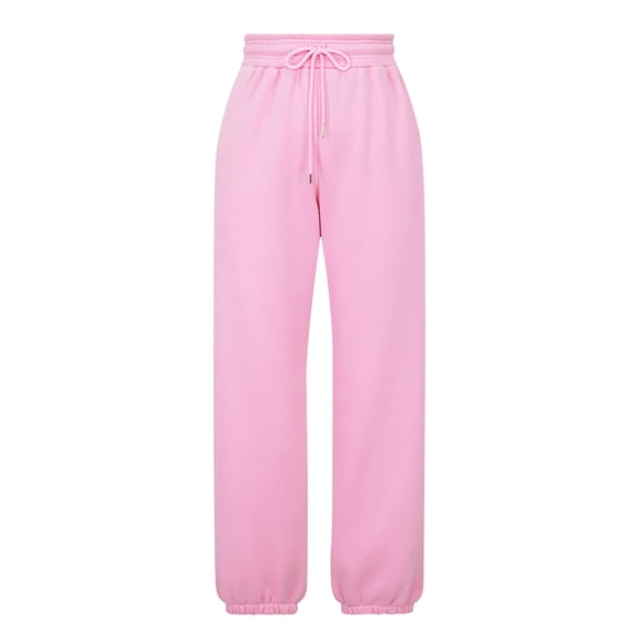 fheaev Sweatpants For Women Solid Color Baggy Pants Ankle Banded Pants Elastic Waist Drawstring Fleece Pants With Pockets Long Pants Athletic Fit Jogger Workout Bottom Trousers