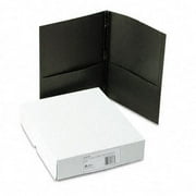 Paper Two-Pocket Report Cover Tang Clip Letter 1/2 Capacity Black 25/Box