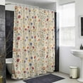 thumbnail image 6 of Xipuska Farmhouse Floral Shower Curtain - Water Repellent Fabric Shower Curtains Washable, Pastoral Country Watercolor Flower Herb Decorative Cloth Bathroom Curtains Modern Bath Decor 72"x78", 6 of 6