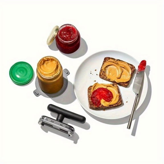 Adjustable Jar & Bottle Opener, Heavy-Duty Non-Slip Lid Opener Tool for Seniors, Arthritis & Kitchen Use