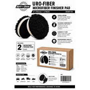 Buff and Shine URO-Fiber Microfiber Finishing Pad, 3 Inch, Black, 2 Pack, 392MFP-BK