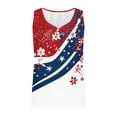 thumbnail image 4 of Kctiaxy Tank Tops for Women Independence Day Patriotic V Neck Sleeveless Tops Fashionable Casual Ribbed Summer Tops for Beach Vacation, 4 of 5