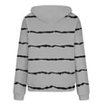 thumbnail image 5 of Oversize Pullover Hoodies for Women Trendy Fashion Casual Striped Long Sleeve Pocket Hoodie, 5 of 6