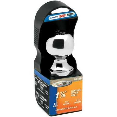Packaged 1 7/8" x 3/4" x 1 1/2" 2000 lb Chrome Ball Replacement Auto Part, Easy to Install