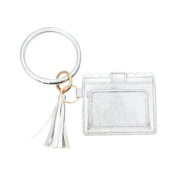BRIGHTFUFU Pulsera Llavero Bolso Soporte creativo Bolso multifunción Bolso de cambio de moda para niñas para mujeres Damas (astilla)