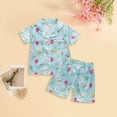 thumbnail image 2 of Mnyotv Baby Girl Boy Pajama Sets Short Sleeve Bunny Printed Summer Tops and Shorts 2Pcs Pajamas Clothes Set Size 2-3 Years, 2 of 5