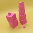 thumbnail image 1 of Montessori Materials Pink Aprendizaje Juguete educativo Motor fino Habilidad Tamaño Juego Profesional para preescolar Avión Viaje Coche CUTICAT Torre Rosa Montessori, 1 of 8