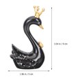 thumbnail image 3 of WRITWAA Swan Figurines Home Decor Resin Swan Models Black 1 Pair 3.5x1.9in, 3 of 6