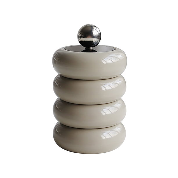 Soporte Qtip, soporte Qtip de estilo nórdico, soporte para hisopos de algodón con tapa, dispensador Qtip elegante y moderno