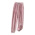 thumbnail image 1 of Womens Winter Warm Pants Fashion Flannel Thickened Velvet Homewear Pajama Pants, 1 of 3