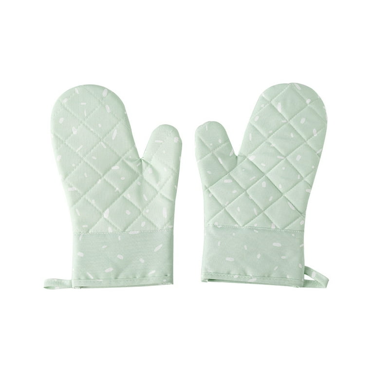 Silicone Oven Mitts Heat Resistant Gloves Kitchen Gloves 1 Pair Green