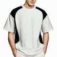 thumbnail image 2 of Afdoent T Shirts For Men For Daily Wear And Sports Versatile Design With Color Block Style For Spring Summer Ideal For Shorts And Pants Classic Tee, 2 of 4