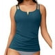 thumbnail image 1 of Trajes de baño para mujer, Trajes de baño para mujer, Traje de baño bikini liso sin mangas para mujer, Traje de baño con relleno push-up, Blusa de traje de baño para mujer, Traje de baño de poliéster, 1 of 3