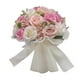 thumbnail image 2 of Accesorios de fotografía de flores de ramos de boda con cinta de seda Flor artificial para púrpura, 2 of 9