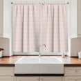 thumbnail image 2 of Ambesonne Blush Pink Kitchen Curtains, Modern Diamond Check, 55"x45", Pale Mustard and Blush, 2 of 3