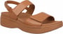 Camel, variant on Vionic Women's Fay Adjustable Wedge Sandals Cream Raffia 8.5W