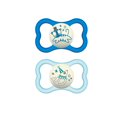 thumbnail image 1 of MAM Air Night Pacifiers (2 pack), MAM Sensitive Skin Pacifier 16+ Months, Glow in the Dark Pacifier, Best Pacifier for Breastfed Babies, Assorted, Baby Pacifiers, 1 of 10