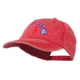 thumbnail image 2 of Hawaii State Map Embroidered Washed Cap - Red OSFM, 2 of 5