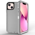 thumbnail image 2 of For Apple iPhone 14 6.1 inch Heavy Duty Armor Shockproof Protective Hybrid Case Cover With Clip Gray/White, 2 of 3