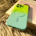 thumbnail image 4 of for iPhone 13 Case Magnetic Gradient Color Slim Silicone Soft Cute Phone Case with Full Camera Protector Shockproof Cover Green Blue, 4 of 9
