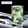 thumbnail image 5 of 20oz Stainless Steel Tumbler with Straw, Double Wall Insulated Travel Tumbler Green Ginkgo Biloba, 5 of 8