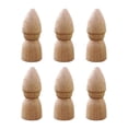 thumbnail image 1 of ColoMX 6pcs figuras de madera de bricolaje juguetes de muñecas hechas a mano artesanía de títeres pintados a mano (beige), 1 of 8