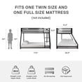 thumbnail image 6 of DHP Miles Low Bunk Bed for Kids, Twin Over Full, Black, 6 of 11