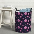 thumbnail image 6 of Fotbe Pink Planets And Stars Pattern Laundry Basket with Handles, Waterproof Large Laundry Hamper, Wash Bag for Corner Dorm, Rolling Laundry Basket with Handles-Medium, 6 of 6