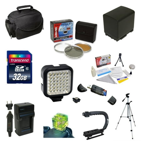 Best Value Accessory Kit for Canon Vixia HF G10, HF G20, HF G30, HF S20, HF S21, HF S30, HF S200 with 32GB Memory Card, 3 Piece Filter Kit, BP-828 Battery, Charger, Tripod, Case, Cleaning Kit, (Best Value Nvidia Card)