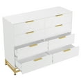 thumbnail image 2 of FOLDLIFE Bedroom Dresser with 8 Drawers, Wooden Dresser for Entryway, Wide Storage Cabinet for Living Room, White, 2 of 6