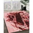 thumbnail image 2 of Ahgly Company Indoor Round Patterned Cranberry Red Area Rugs, 7' Round, 2 of 6