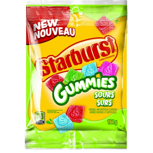 STARBURST, Sour Gummy Candy, Sharing Bag, 164g