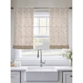 thumbnail image 4 of Beige Pink Floral Sheer Curtains 54 Inch Length 2 Panels for Living Room, Spring Flowers Voile Kitchen Curtain Set, Luxury Privacy Drapes Window Treatment for Bedroom, 4 of 6