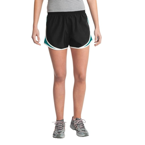 Sport-Tek Ladies Cadence Short XS Negro/Azul tropical/Blanco deporte-tek LST304